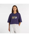 New Balance Women's Athletics Premium Chest Logo Cropped T-Shirt