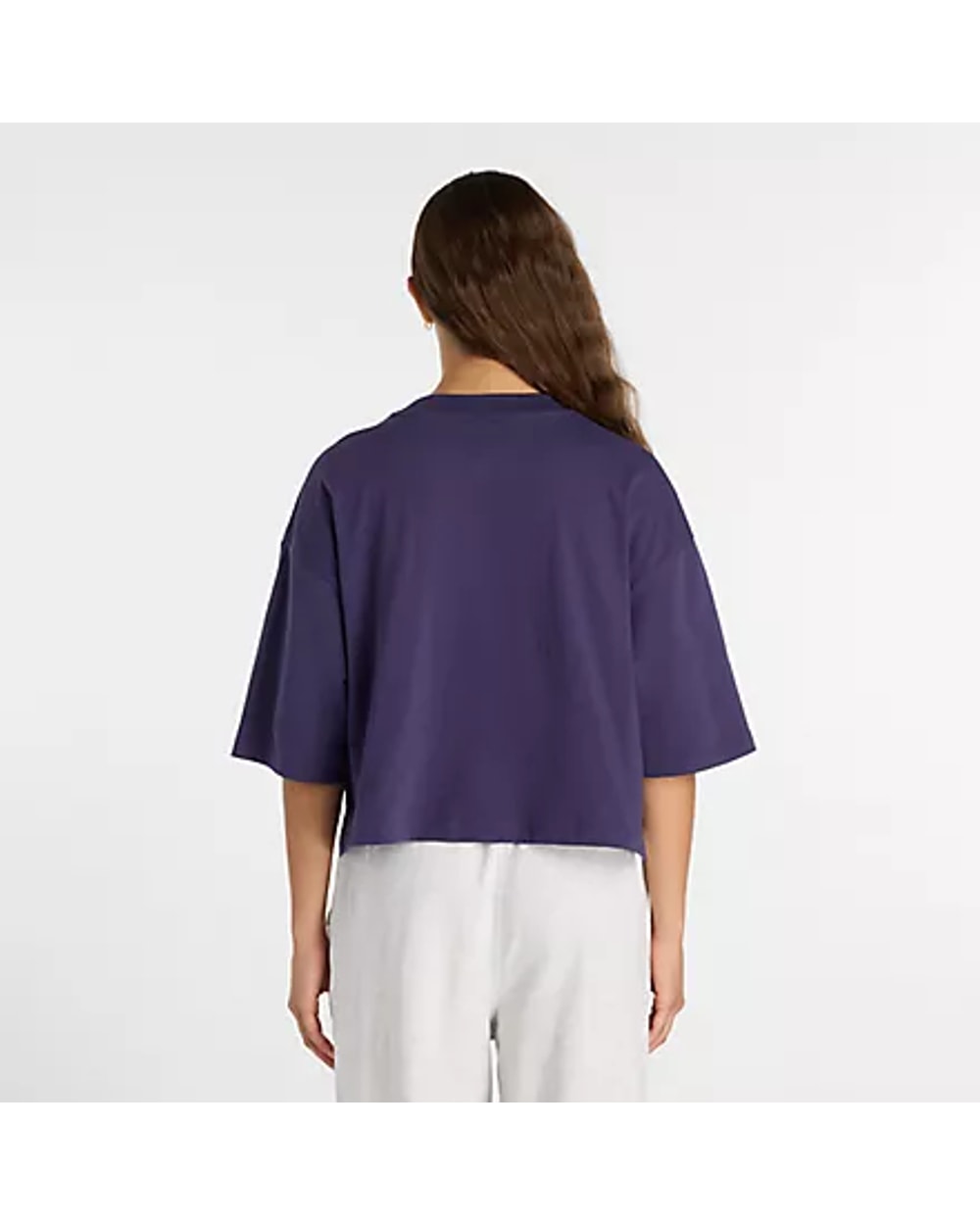 New Balance Women's Athletics Premium Chest Logo Cropped T-Shirt