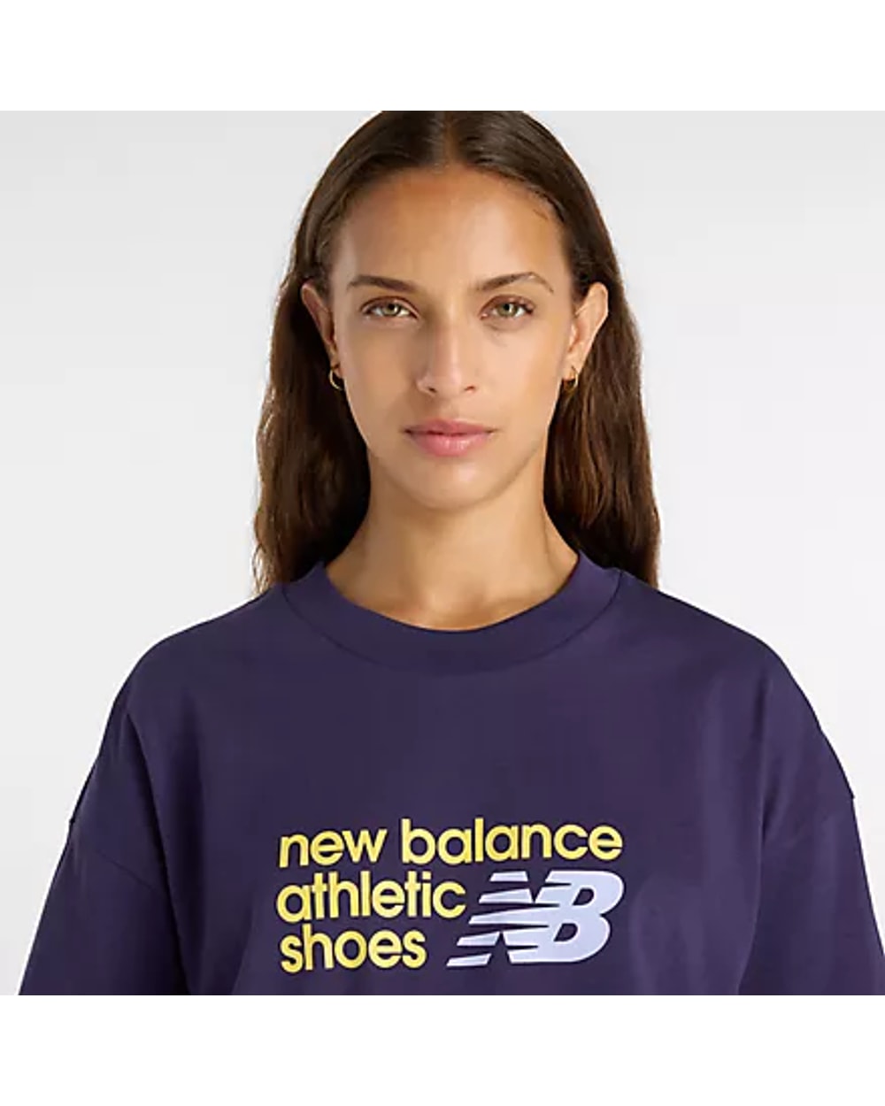 New Balance Women's Athletics Premium Chest Logo Cropped T-Shirt
