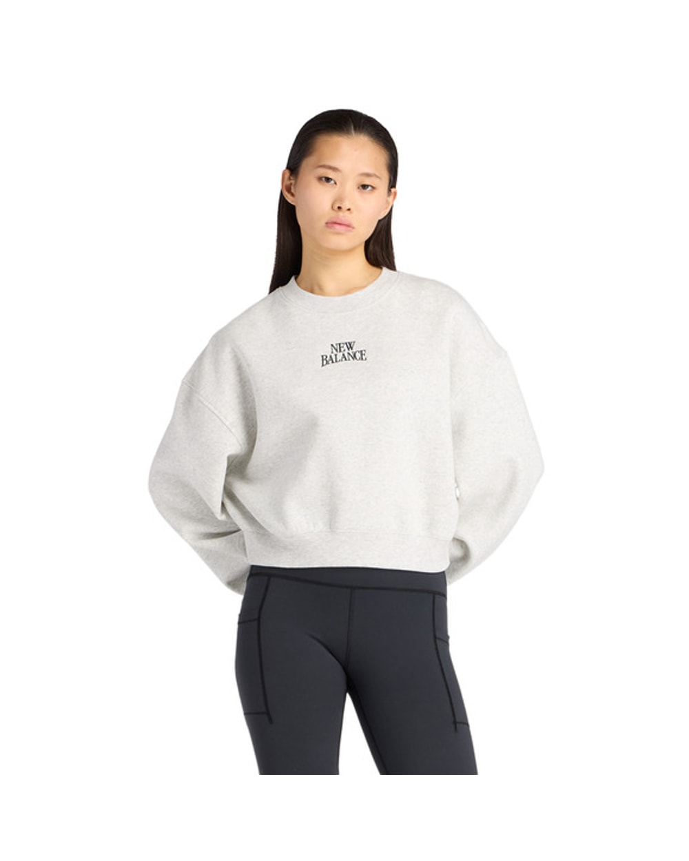 New Balance Women's Linear Heritage Fleece Crew Neck