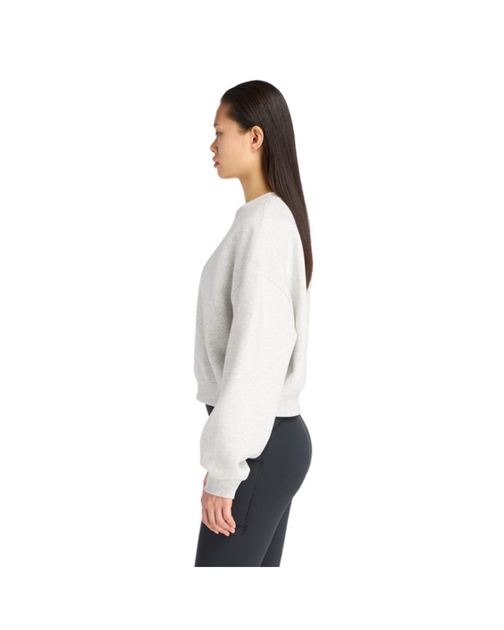 New Balance Women's Linear Heritage Fleece Crew Neck
