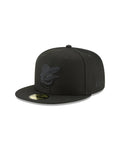 New Era Baltimore Orioles Authentic Collection Black On Black 59FIFTY Fitted Hat