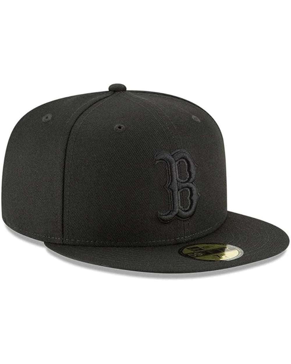 New Era Boston Red Sox Authentic Collection Black On Black 59FIFTY Fitted Hat