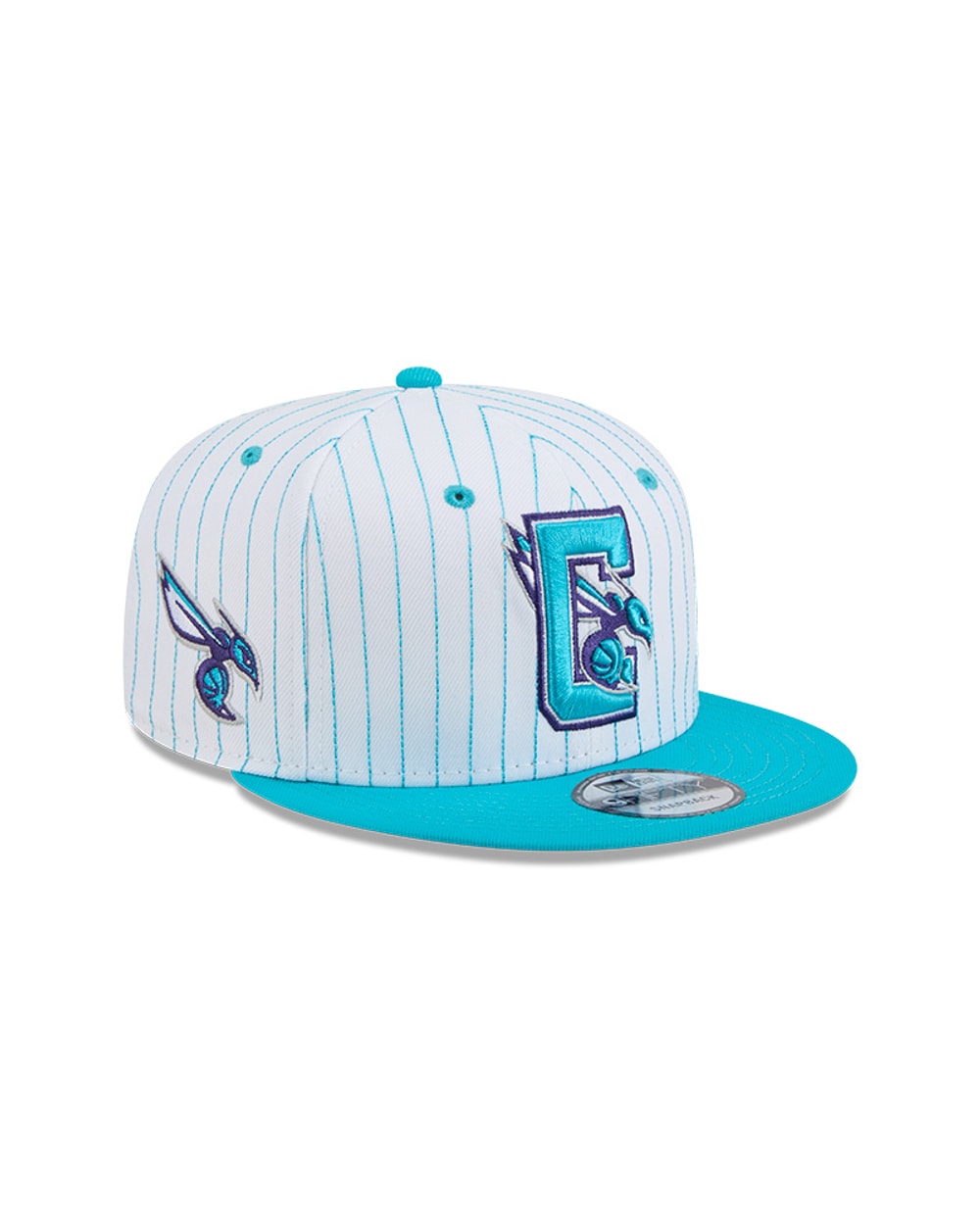 New Era Charlotte Hornets Deceptor Pinstripe 9FIFTY Snapback Hat