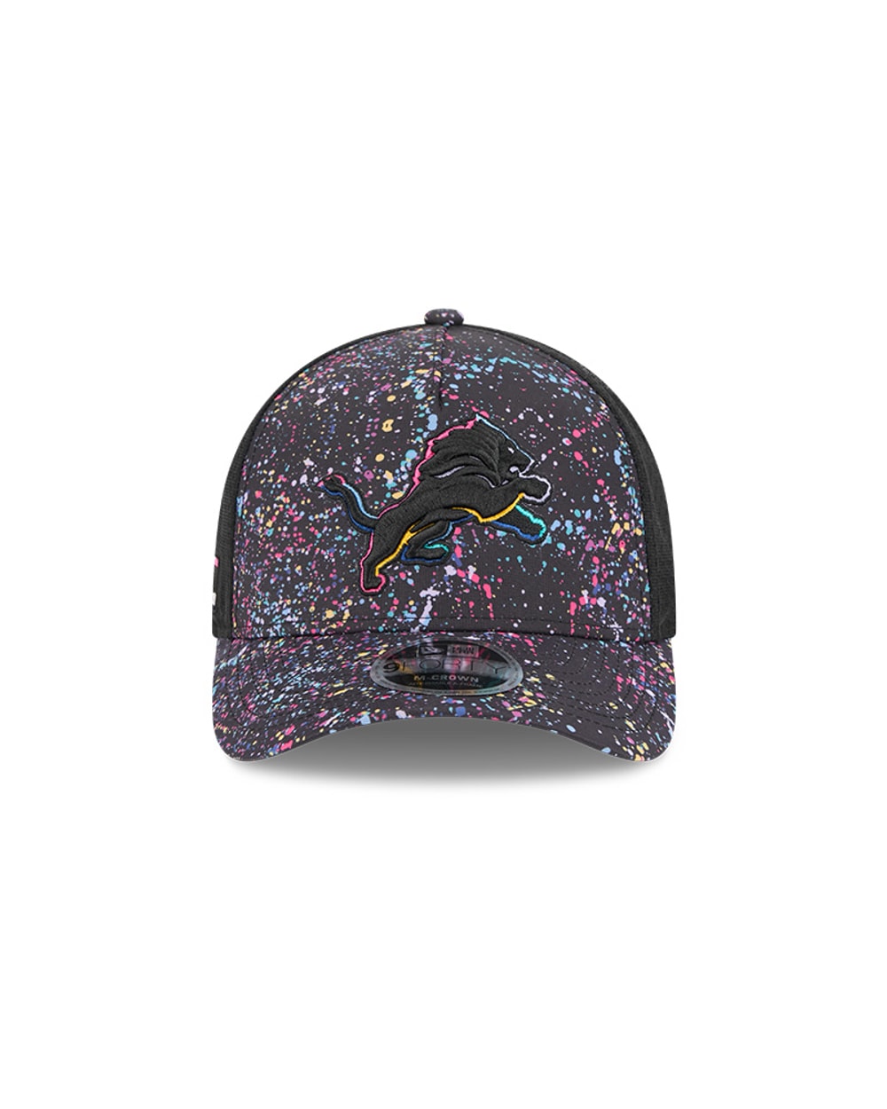 New Era Detroit Lions 2025 Crucial Catch 9FORTY M-Crown A-Frame Trucker Hat