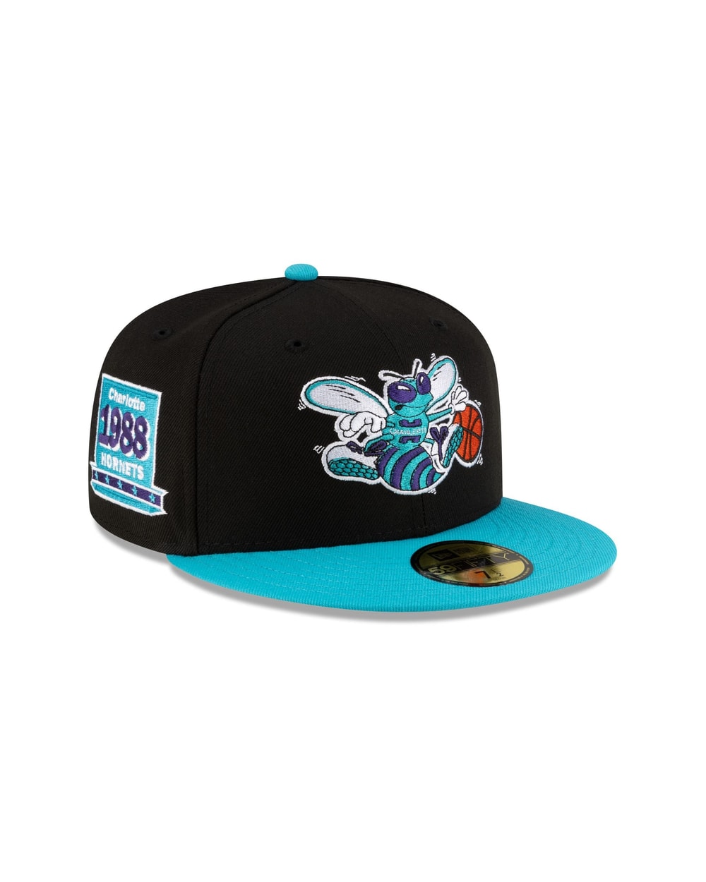 New Era Charlotte Hornets Hardwood Classics Black 59FIFTY Fitted Hat
