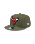 New Era Chicago Bulls Olive 9FIFTY Snapback Hat
