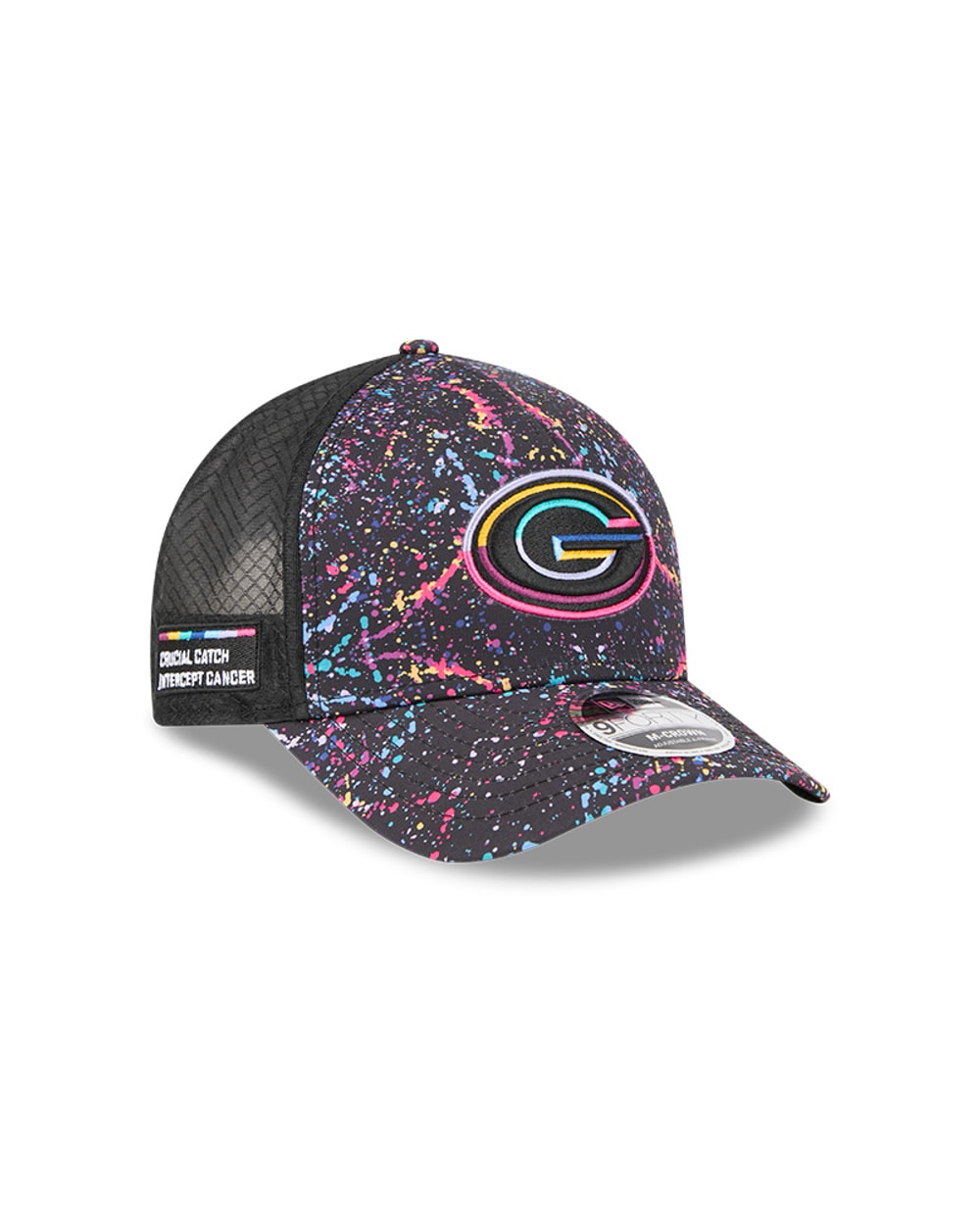 New Era Green Bay Packers 2025 Crucial Catch 9FORTY M-Crown A-Frame Trucker Hat