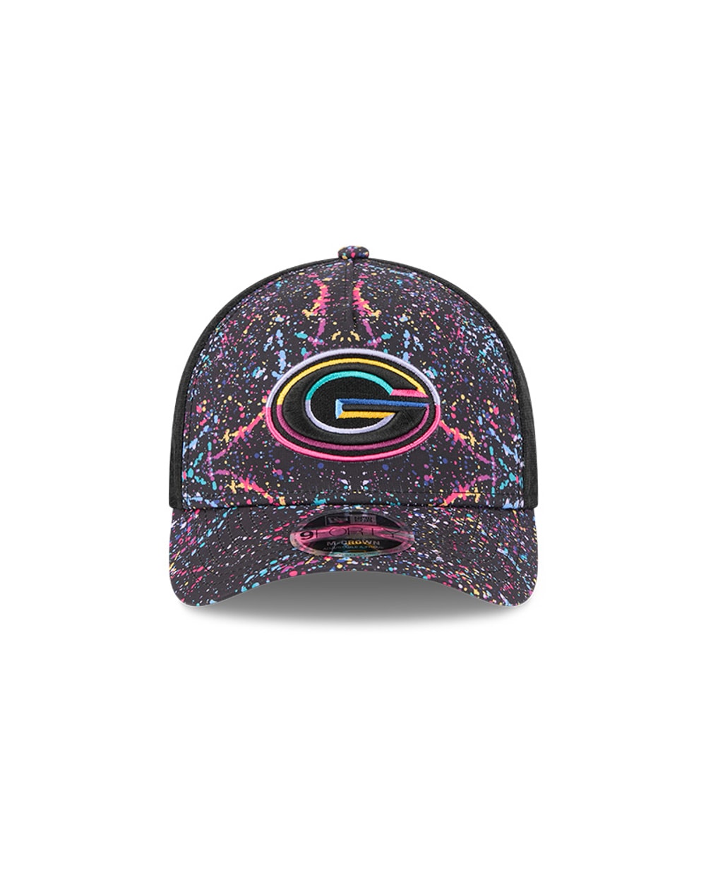 New Era Green Bay Packers 2025 Crucial Catch 9FORTY M-Crown A-Frame Trucker Hat