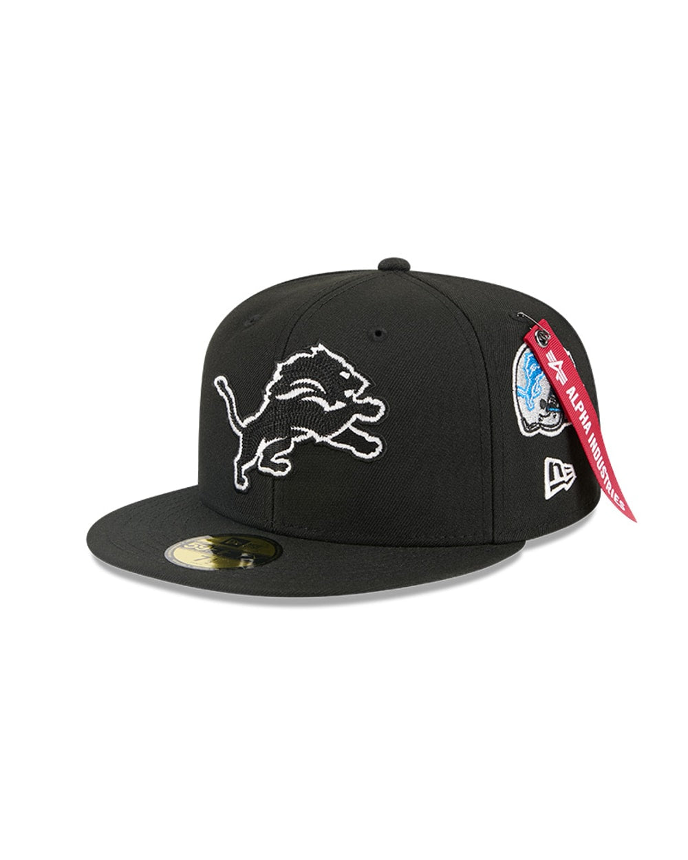 New Era Detroit Lions Alpha Industries Black 59FIFTY Fitted Hat
