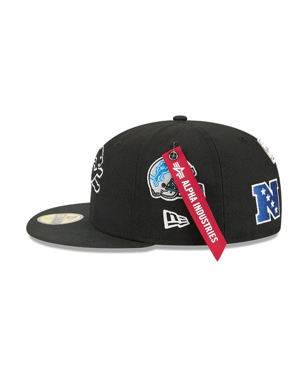 New Era Detroit Lions Alpha Industries Black 59FIFTY Fitted Hat