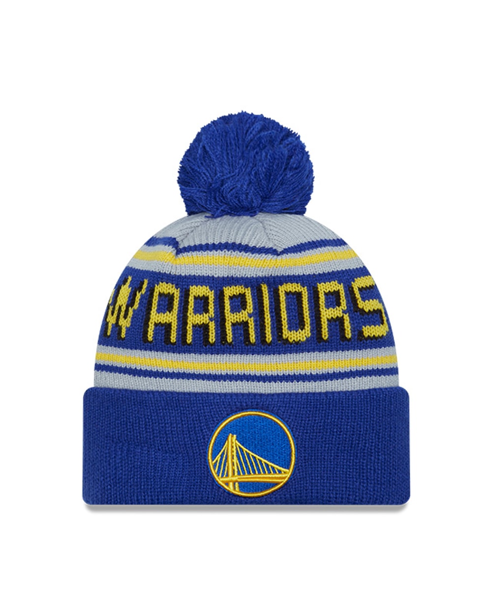 New Era Golden State Warriors Cuffed Knit Hat with Pom