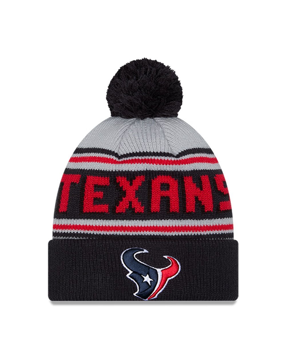 New Era Houston Texans Cuffed Knit Hat with Pom