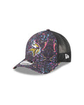New Era Minnesota Vikings 2025 Crucial Catch 9FORTY M-Crown A-Frame Trucker Hat