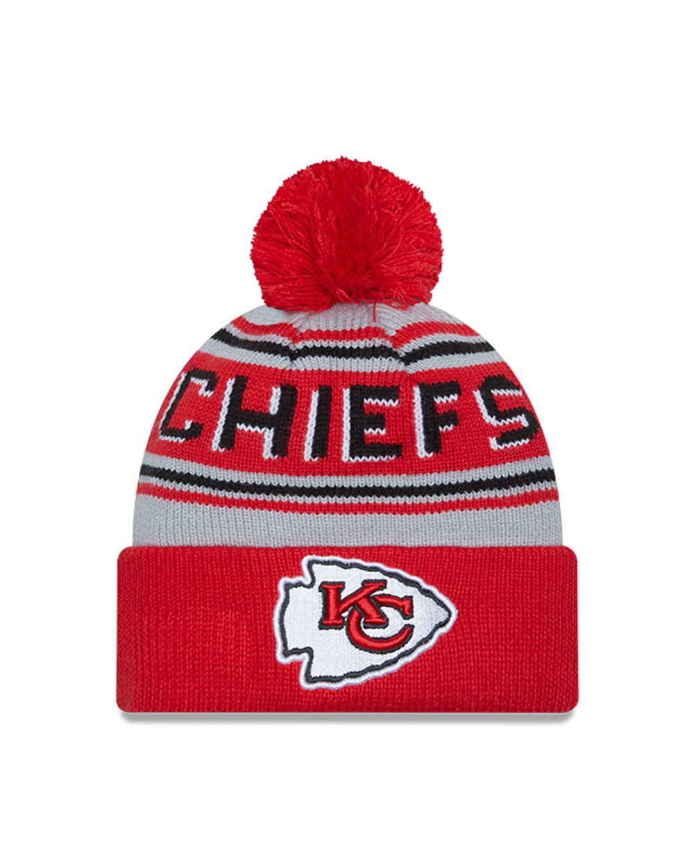 New Era Kansas City Chiefs Cuffed Knit Hat with Pom