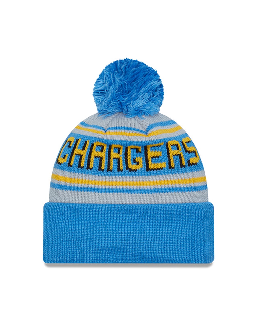 New Era Los Angeles Chargers Cuffed Knit Hat with Pom