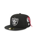 New Era Las Vegas Raiders Alpha Industries Black 59FIFTY Fitted Hat