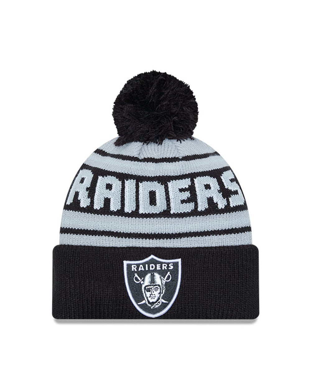 New Era Las Vegas Raiders Cuffed Knit Hat with Pom