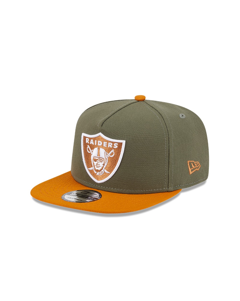 New Era Las Vegas Raiders Olive/Brown Color Pack A-Frame 9FIFTY Snapback Hat