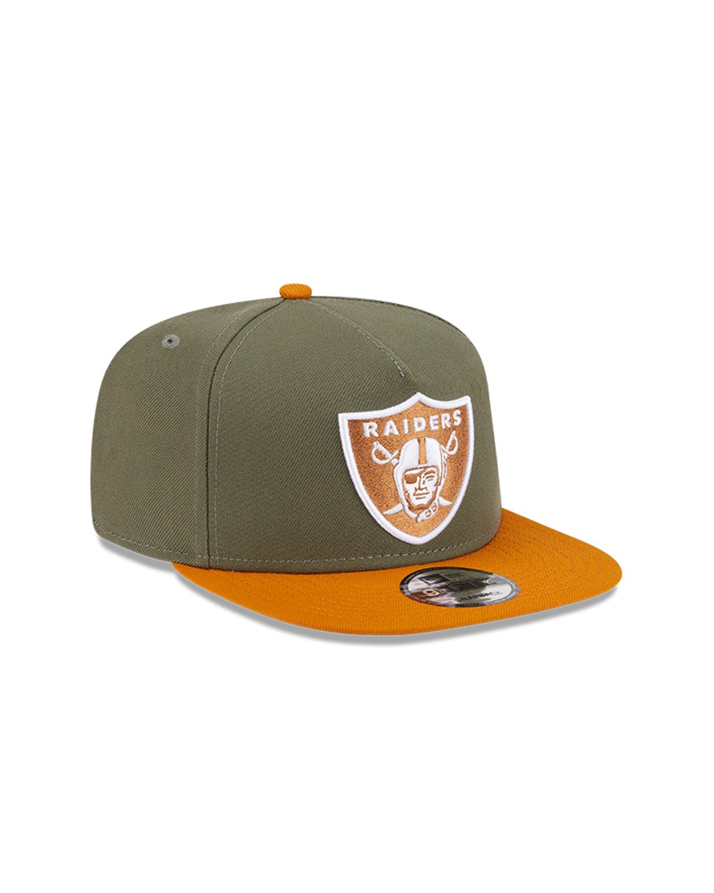 New Era Las Vegas Raiders Olive/Brown Color Pack A-Frame 9FIFTY Snapback Hat