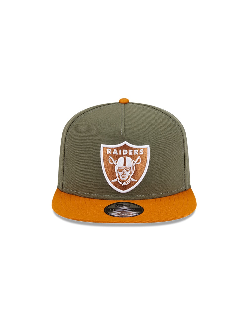 New Era Las Vegas Raiders Olive/Brown Color Pack A-Frame 9FIFTY Snapback Hat
