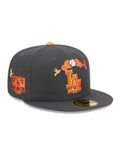 New Era Los Angeles Dodgers Day of the Dead Graphite 59FIFTY Fitted Hat