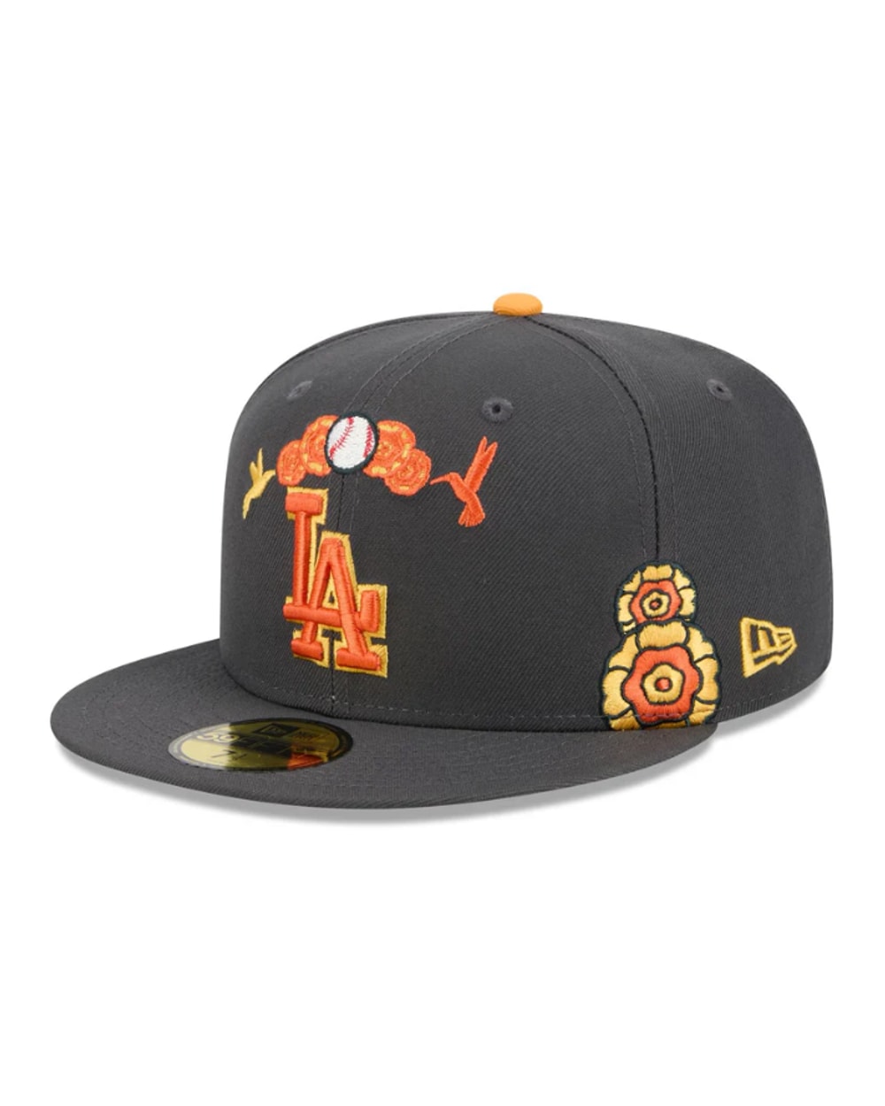 New Era Los Angeles Dodgers Day of the Dead Graphite 59FIFTY Fitted Hat