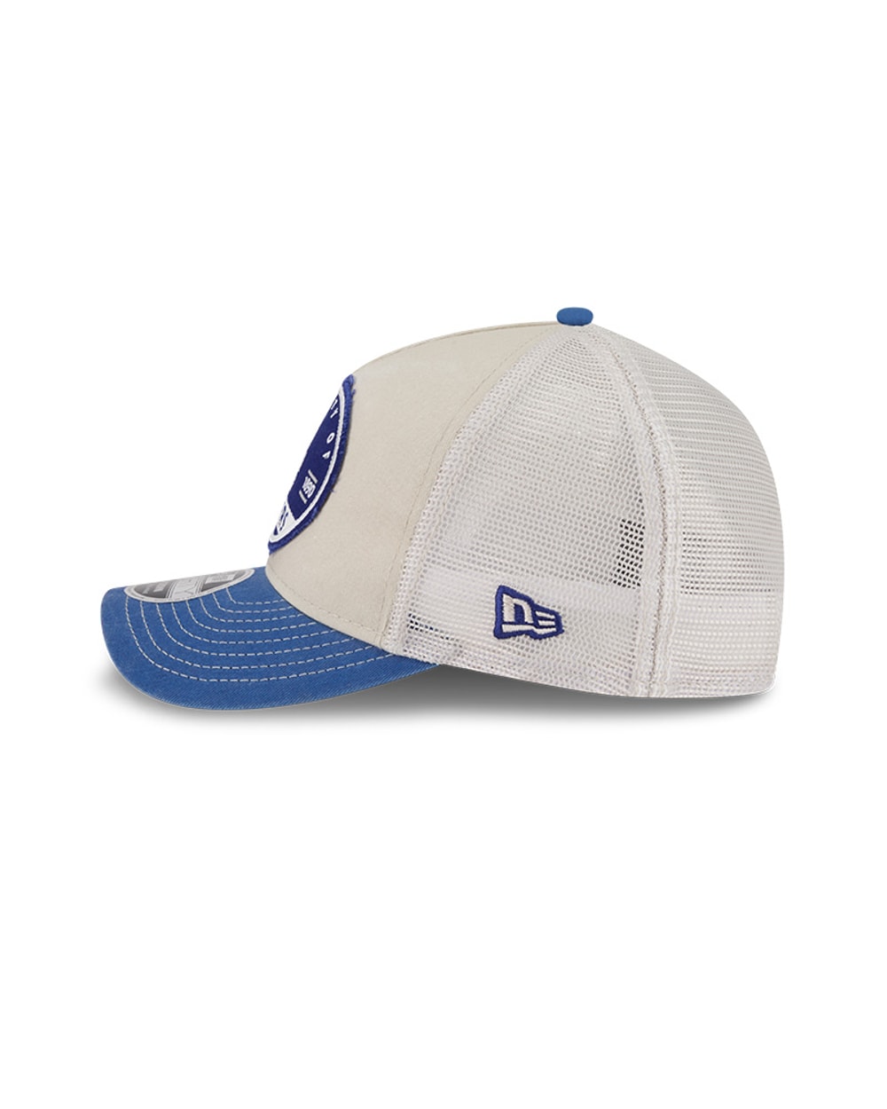 New Era Los Angeles Dodgers Frayed M-Crown A-Frame 9FORTY Trucker Adjustable Hat
