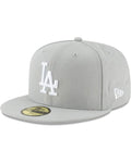 New Era Los Angeles Dodgers Grey Basic 59FIFTY Fitted Hat