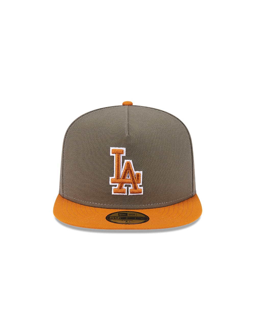New Era Los Angeles Dodgers Olive/Burnt Orange Two-Tone Color Pack A-Frame 59FIFTY Fitted Hat