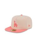 New Era Los Angeles Dodgers Salmon/Pink Two-Tone Color Pack A-Frame 59FIFTY Fitted Hat