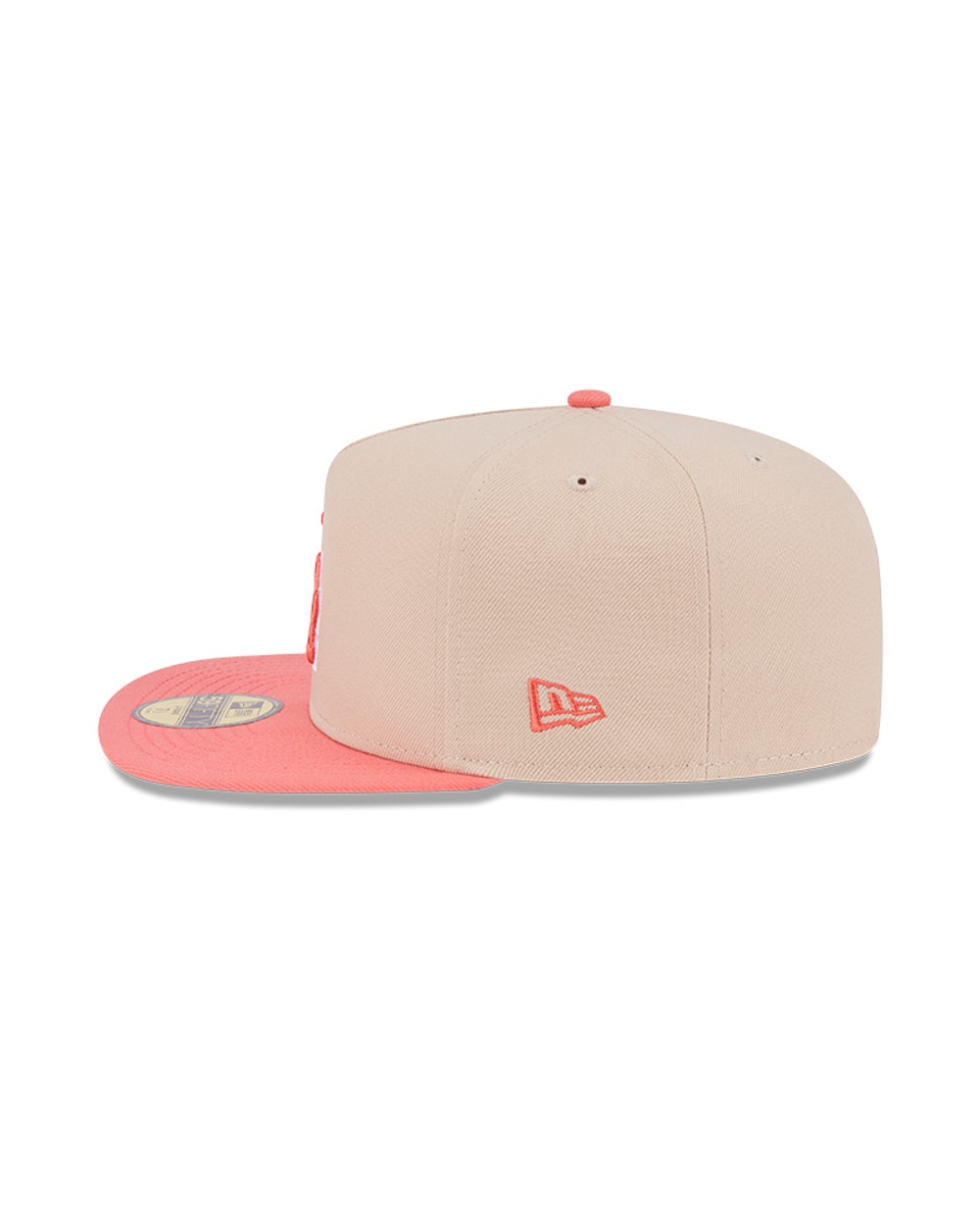 New Era Los Angeles Dodgers Salmon/Pink Two-Tone Color Pack A-Frame 59FIFTY Fitted Hat