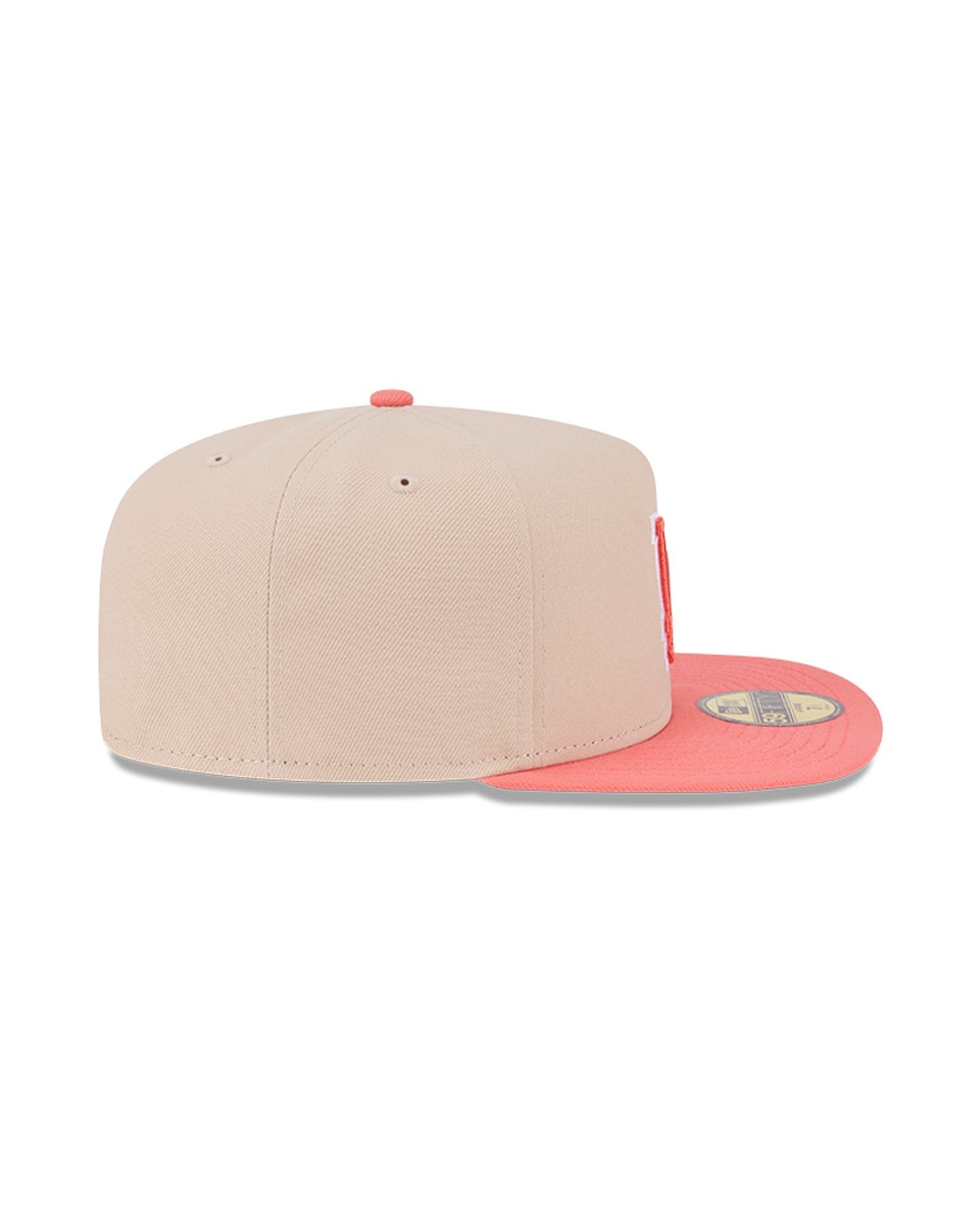 New Era Los Angeles Dodgers Salmon/Pink Two-Tone Color Pack A-Frame 59FIFTY Fitted Hat