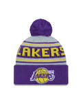 New Era Los Angeles Lakers Cuffed Knit Hat with Pom