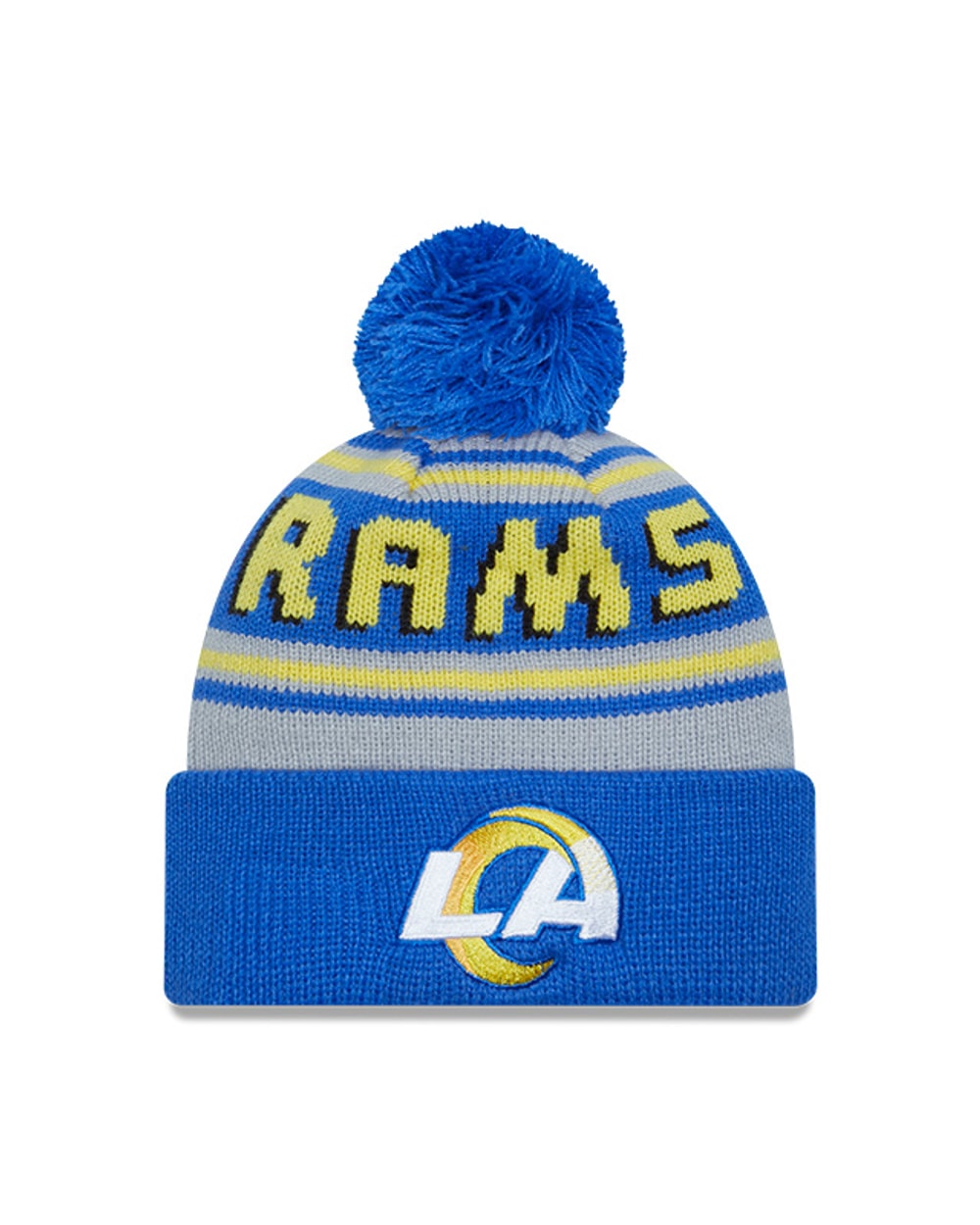 New Era Los Angeles Rams Cuffed Knit Hat with Pom