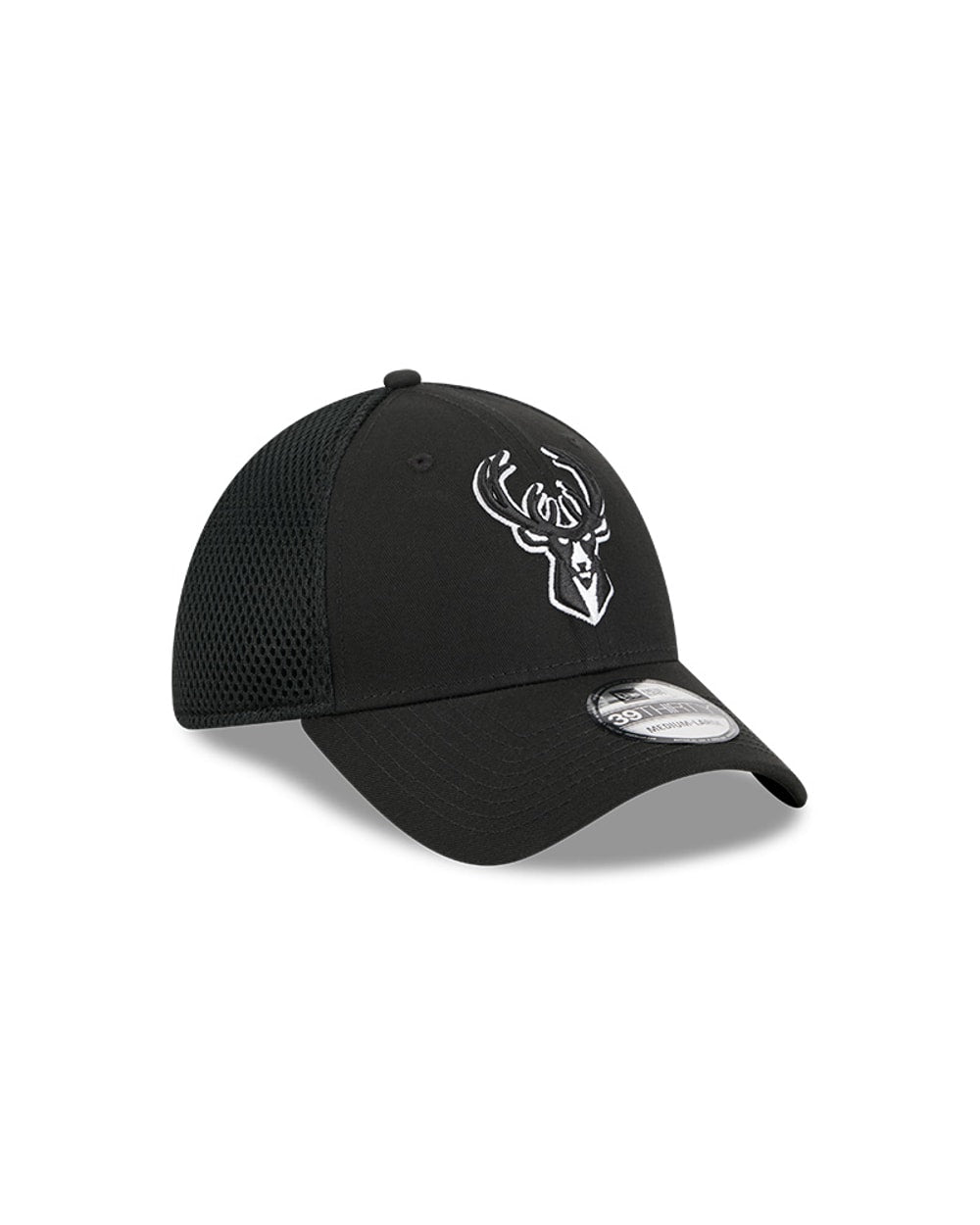 New Era Milwaukee Bucks Black Main Neo 39THIRTY Flex Hat