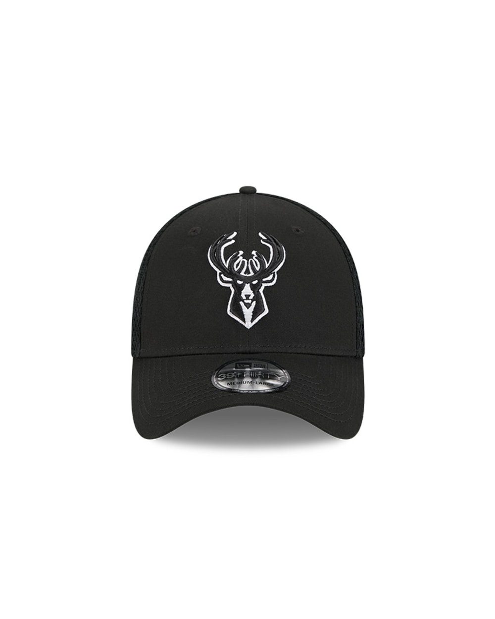 New Era Milwaukee Bucks Black Main Neo 39THIRTY Flex Hat
