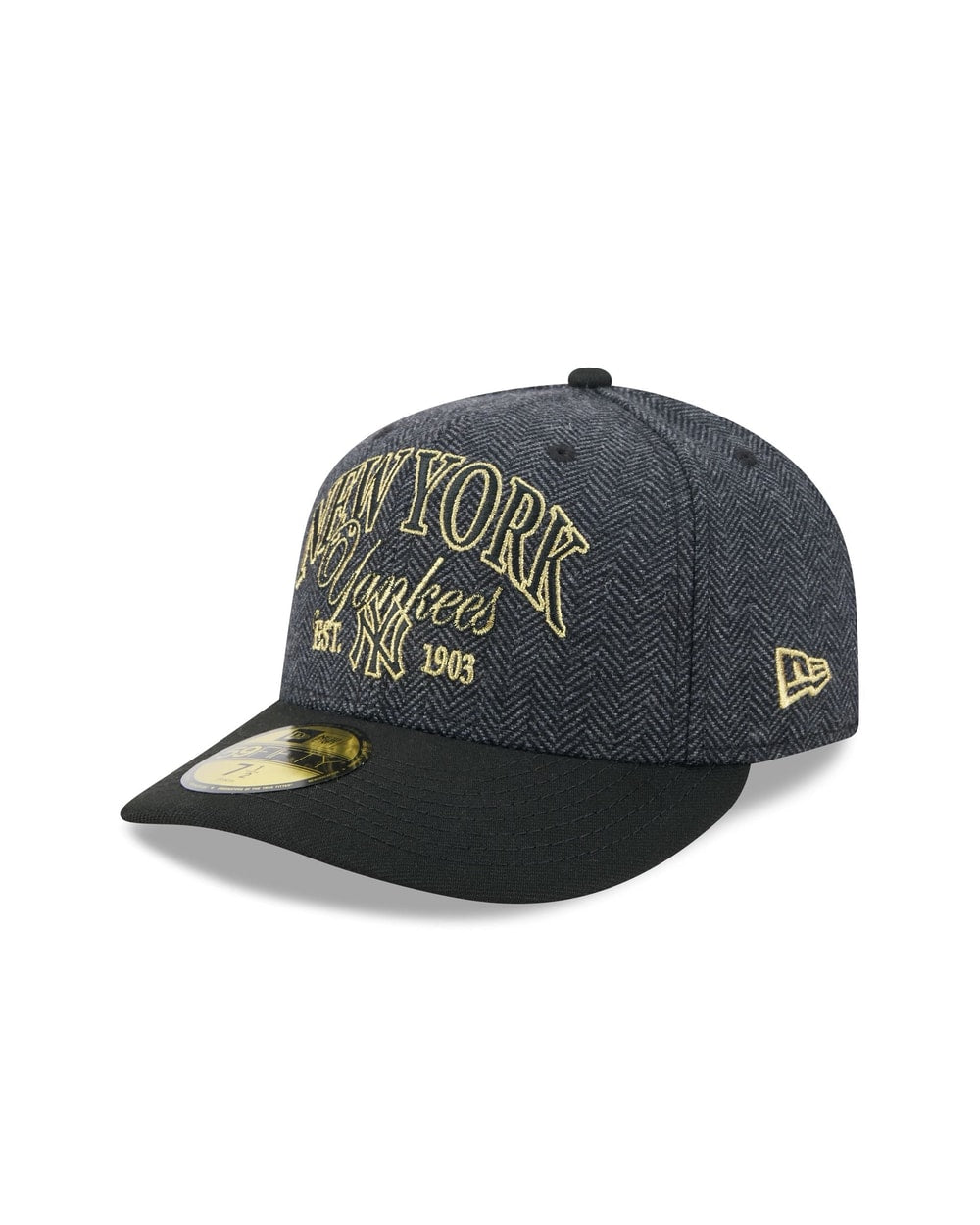 New Era MLB 2026 Faux Wool 59FIFTY Fitted Hat - Black, three-quarter left view