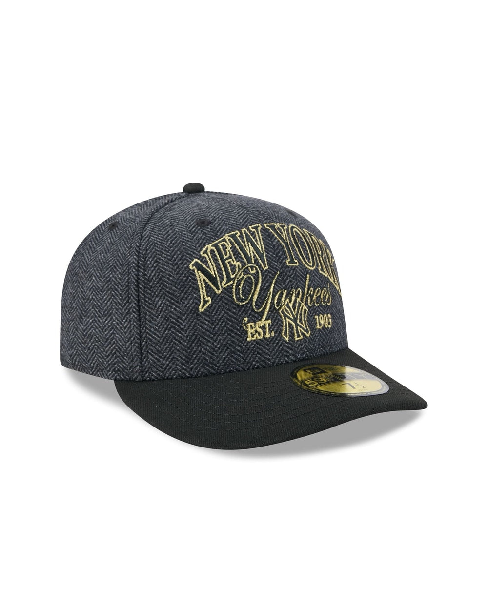 New Era MLB 2026 Faux Wool 59FIFTY Fitted Hat - Black, three-quarter right view