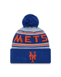 New Era New York Mets Cuffed Knit Hat with Pom