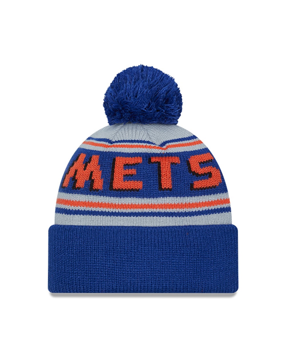 New Era New York Mets Cuffed Knit Hat with Pom