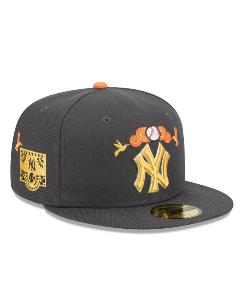 New Era New York Yankees Day of the Dead Graphite 59FIFTY Fitted Hat