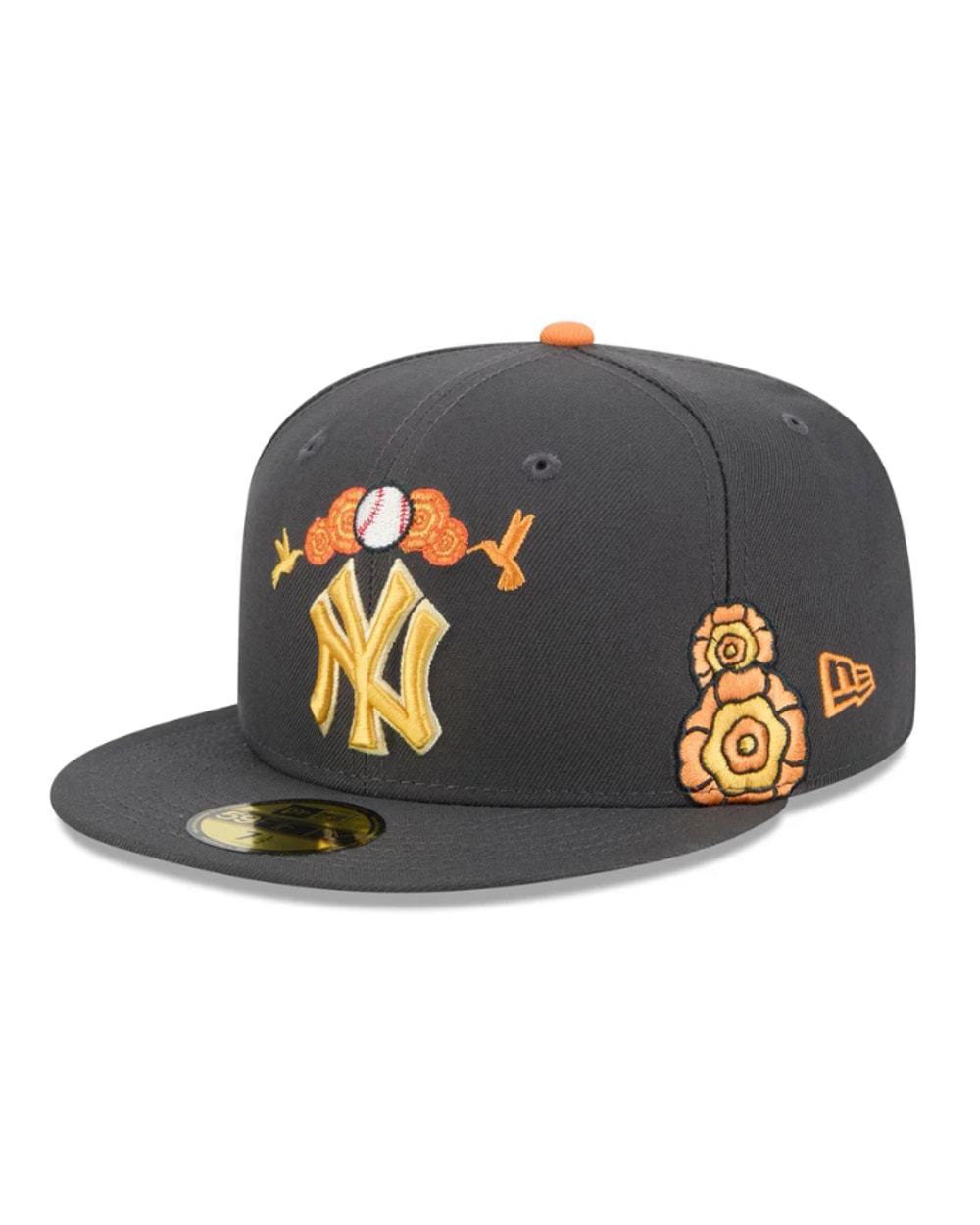 New Era New York Yankees Day of the Dead Graphite 59FIFTY Fitted Hat
