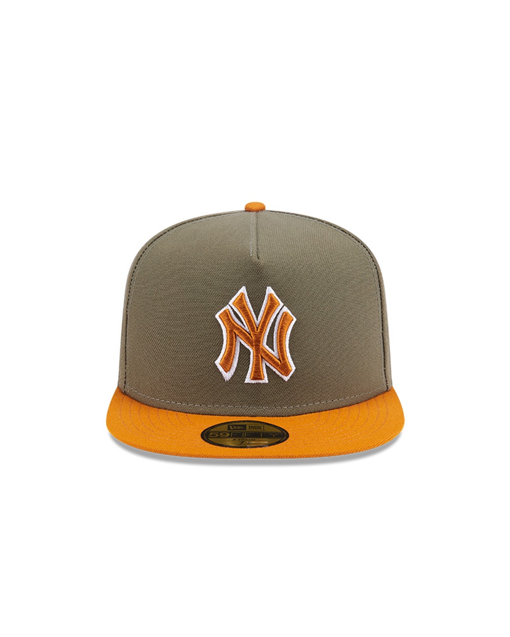 New Era New York Yankees Olive/Burnt Orange Two-Tone Color Pack A-Frame 59FIFTY Fitted Hat