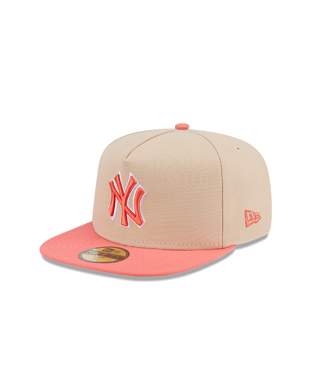 New Era New York Yankees Salmon/Pink Two-Tone Color Pack A-Frame 59FIFTY Fitted Hat