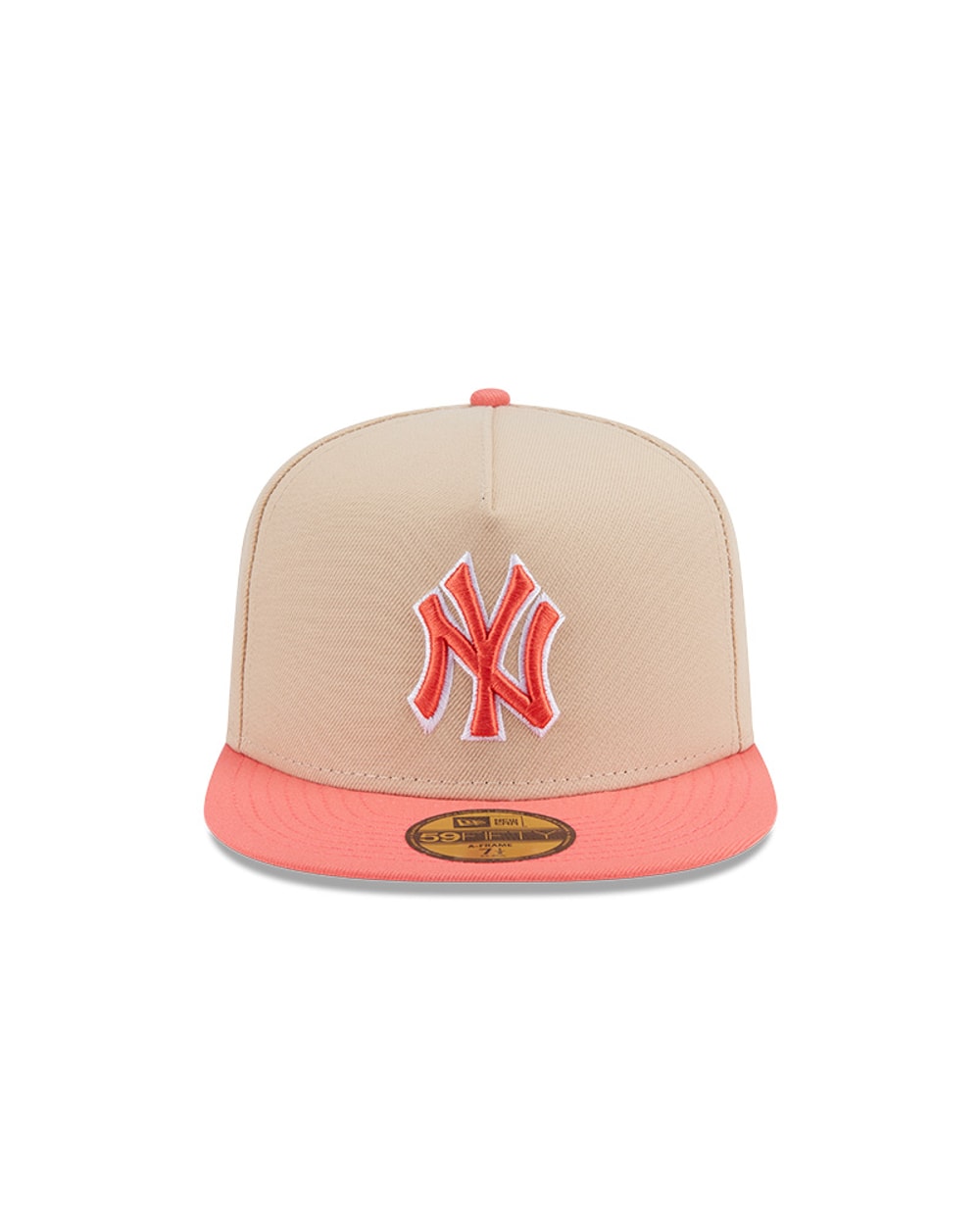New Era New York Yankees Salmon/Pink Two-Tone Color Pack A-Frame 59FIFTY Fitted Hat