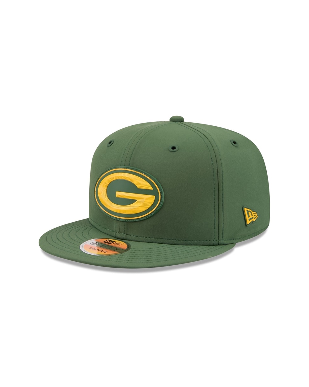 New Era Green Bay Packers 2026 Sideline 9FIFTY Snapback Hat - three-quarter left