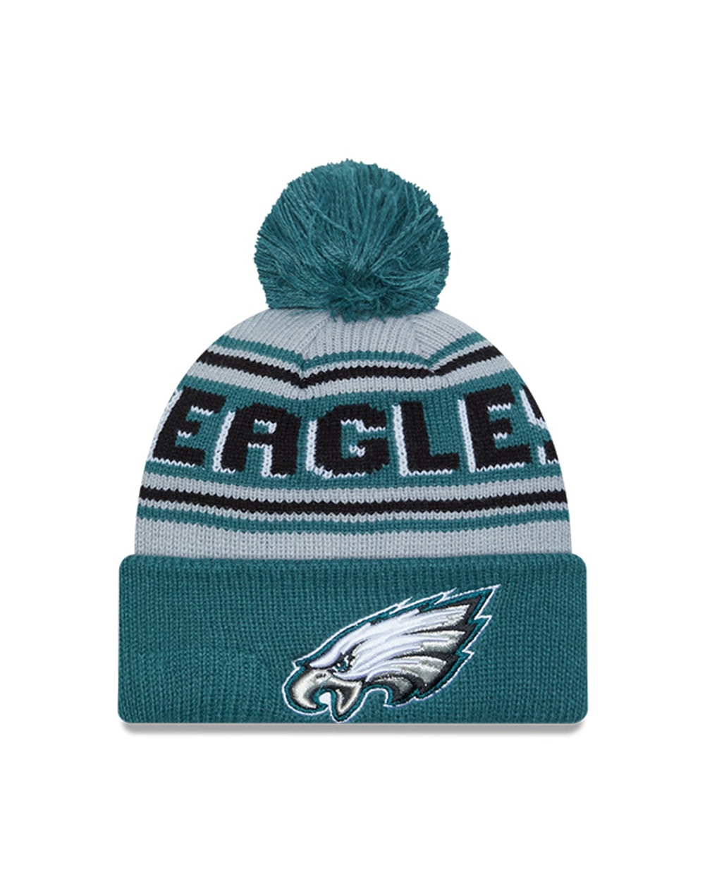 New Era Philadelphia Eagles Cuffed Knit Hat with Pom