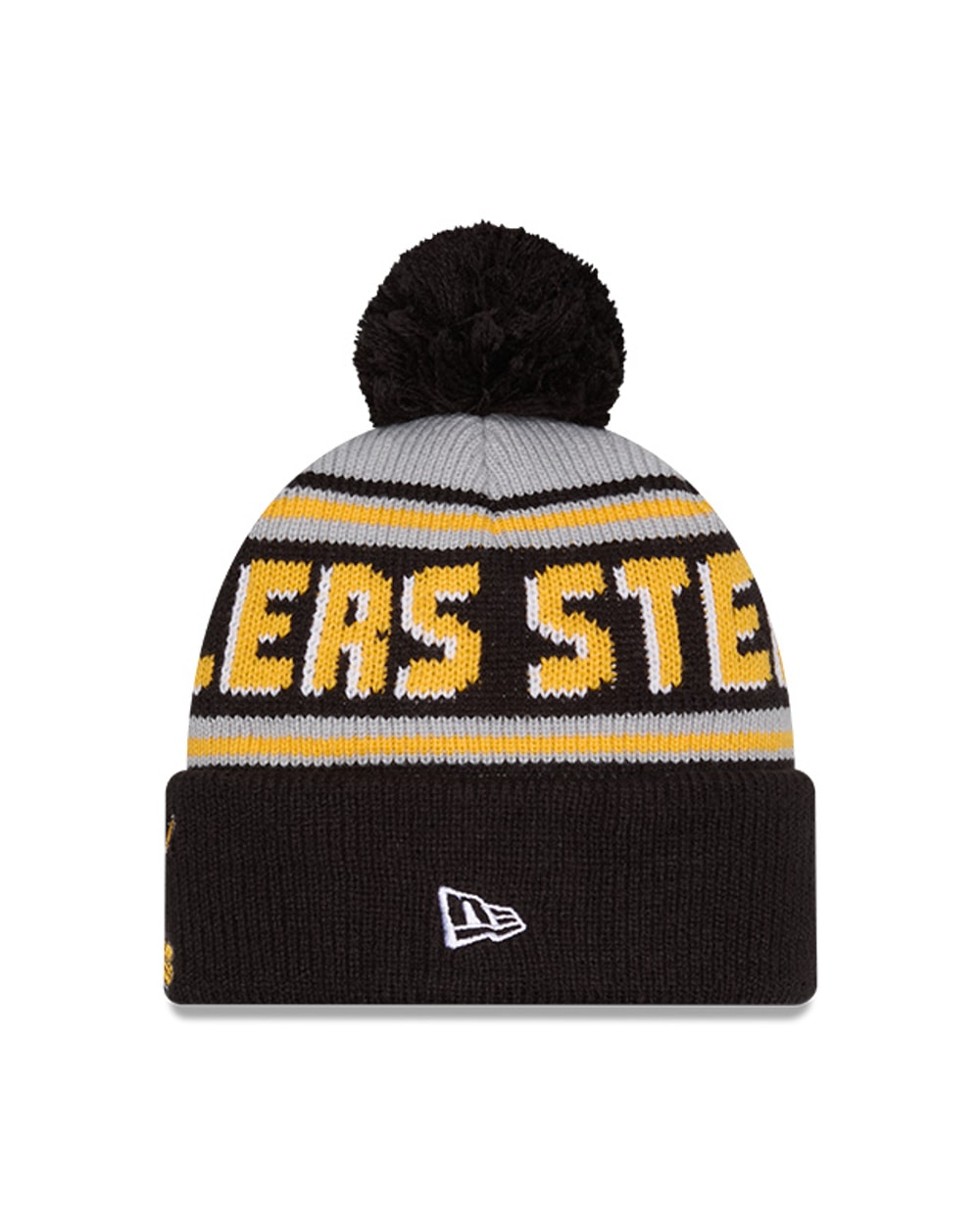 New Era Pittsburgh Steelers Cuffed Knit Hat with Pom