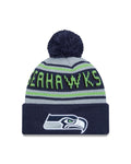 New Era Seattle Seahawks Cuffed Knit Hat with Pom